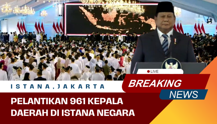 961 Kepala Daerah Resmi di Lantik Secara Serentak Di Istana Presiden Jakarta