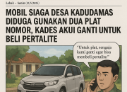 Mobil Siaga Desa Kadudamas Diduga Gunakan Dua Pelat Nomor, Kades Akui Ganti untuk Beli Pertalite