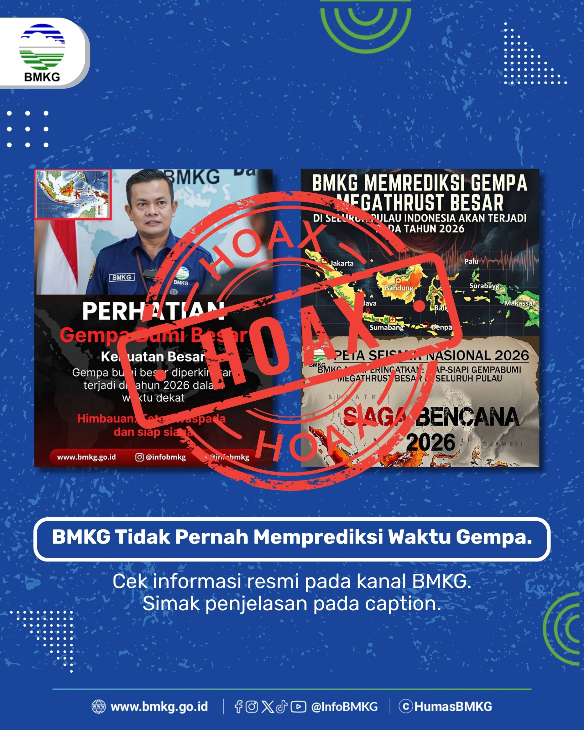 HOAKS!  BMKG Tidak Pernah Prediksi Gempa Megathrust 2026