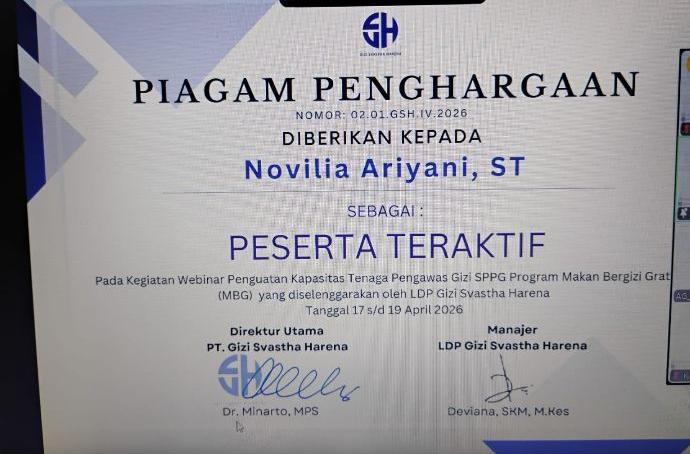 Ahli Gizi Dapur Bojong Menteng Raih Penghargaan Nasional, Harumkan Nama Lebak