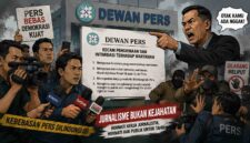 Keterangan gambar ilustrasi: Ilustrasi menggambarkan sikap Dewan Pers yang mengecam tindakan merendahkan wartawan serta intimidasi terhadap jurnalis saat menjalankan tugas jurnalistik. Kebebasan pers dan hak publik untuk memperoleh informasi menjadi bagian penting yang harus dihormati dan dilindungi.