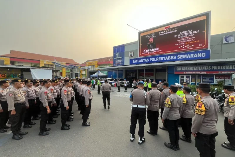 Petugas gabungan TNI, Polri, Satpol PP, dan Dinas Perhubungan disiagakan untuk mengamankan rangkaian pelaksanaan MTQ XXXI di sejumlah lokasi di Kota Semarang, Jawa Tengah.