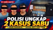 Keterangan foto pelaku: Petugas Satresnarkoba Polres Lebak mengamankan tiga orang terduga pelaku dalam pengungkapan dua kasus dugaan peredaran narkotika jenis sabu di Kecamatan Cipanas, Kabupaten Lebak, Banten. (Dok. Polres Lebak)
