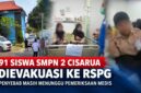 Petugas dan ambulans berada di lingkungan sekolah, sementara sejumlah siswa mendapatkan penanganan medis di rumah sakit. Sebanyak 91 siswa SMP Negeri 2 Cisarua, Kabupaten Bogor, dilaporkan dievakuasi ke RSPG Cisarua. Penyebab gangguan kesehatan yang dialami para pelajar tersebut masih menunggu hasil pemeriksaan medis.