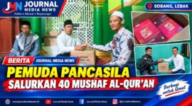 Keterangan Foto:

Pimpinan Redaksi Journal Media News, A. Zaenal Ulum, S.H., bersama tokoh agama Masjid Jami’ Al-Maghfiroh, Ustaz Mashudi atau Kiai Odih, dalam kegiatan penyaluran bantuan 40 mushaf Al-Qur’an dari Ketua Pemuda Pancasila Kecamatan Muncang, M. Fadilah, untuk mendukung aktivitas keagamaan di Kampung Muhara, Desa Cirompang, Kecamatan Muncang, Kabupaten Lebak.