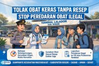 Keterangan Foto:

Ilustrasi kampanye pencegahan peredaran dan penyalahgunaan obat keras tanpa resep dokter di kawasan Terminal Laladon, Kabupaten Bogor. Edukasi masyarakat serta pengawasan oleh aparat kepolisian dan petugas kesehatan menjadi bagian dari upaya meningkatkan kesadaran terhadap bahaya penggunaan obat keras secara tidak tepat.

Ilustrasi: Journal Media News
