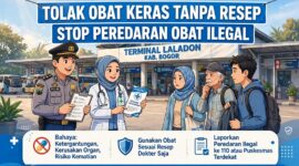 Keterangan Foto:

Ilustrasi kampanye pencegahan peredaran dan penyalahgunaan obat keras tanpa resep dokter di kawasan Terminal Laladon, Kabupaten Bogor. Edukasi masyarakat serta pengawasan oleh aparat kepolisian dan petugas kesehatan menjadi bagian dari upaya meningkatkan kesadaran terhadap bahaya penggunaan obat keras secara tidak tepat.

Ilustrasi: Journal Media News
